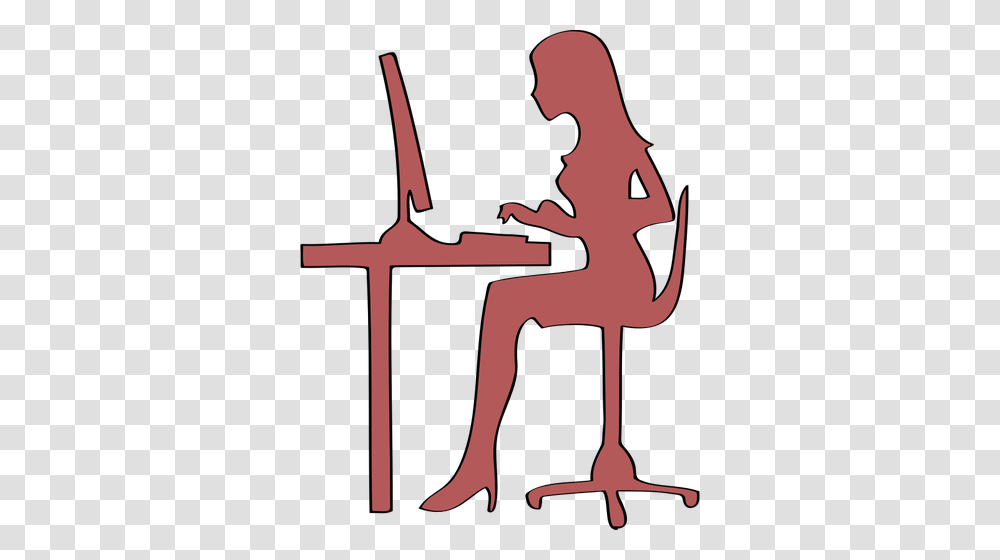 Desk Clip Art, Female, Kneeling, Leisure Activities, Plot Transparent Png