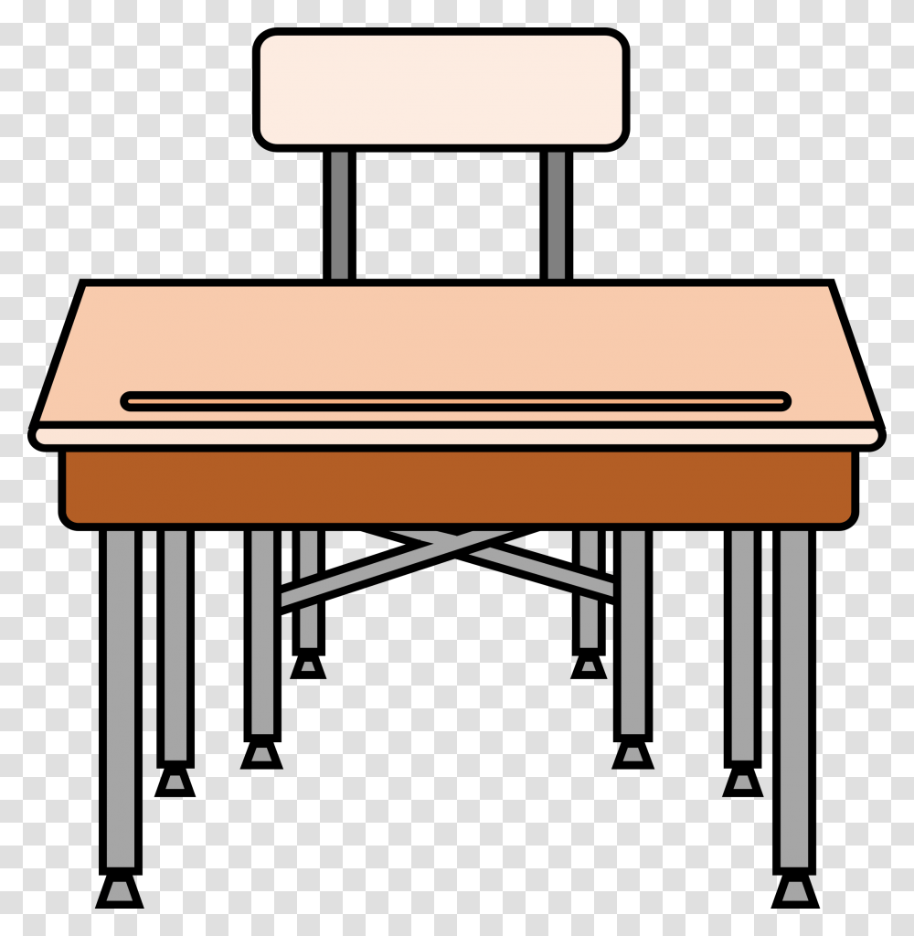 Desk Clipart, Furniture, Tabletop, Chair, Wood Transparent Png