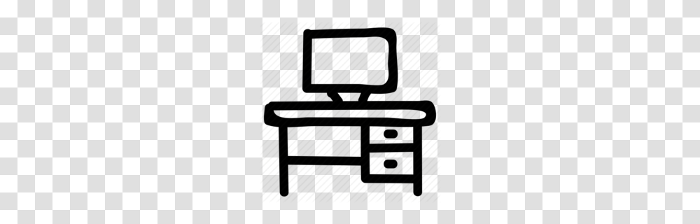 Desk Clipart, Piano, Furniture, Monitor, Screen Transparent Png