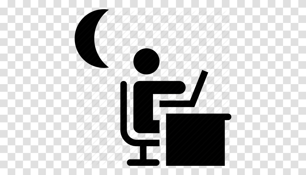 Desk Job Late Night Notebook User Work Icon, Piano, Leisure Activities Transparent Png