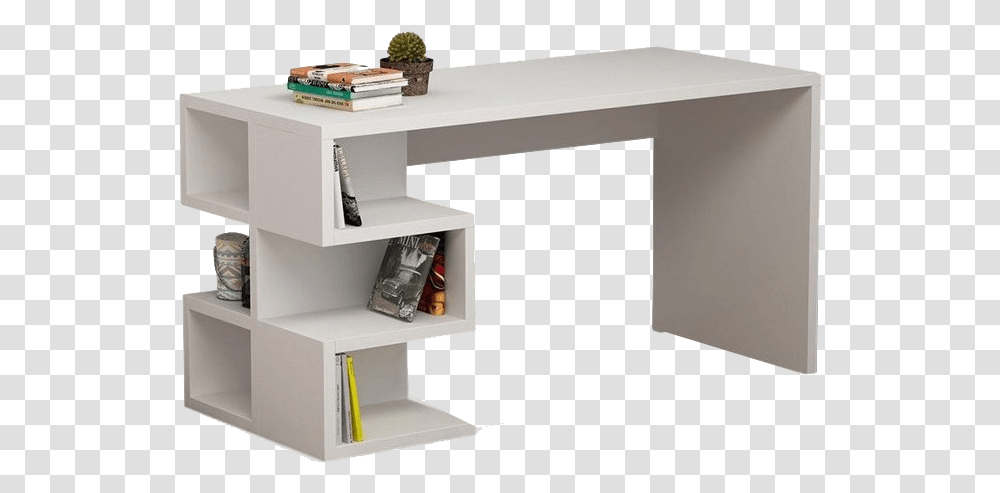 Desk Photo Background Desk With White Background, Furniture, Table, Shelf, Tabletop Transparent Png