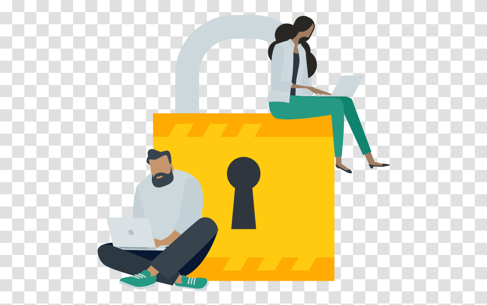 Desk Security Of Data, Lock, Person, Human Transparent Png