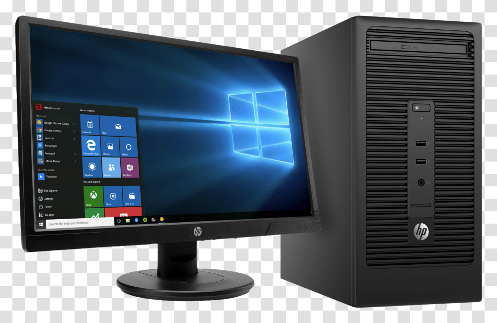 Desktop Computer Free Download Hp Prodesk 400 G5, Monitor, Screen, Electronics, Display Transparent Png