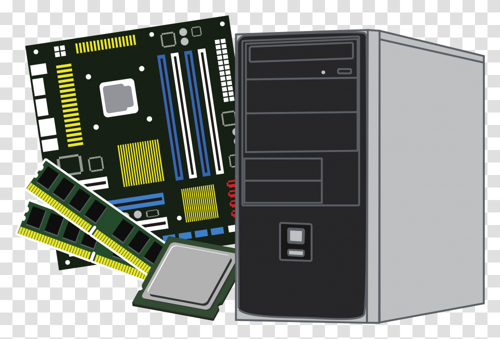 Desktop Computer Parts Clip Arts Hardware Clipart, Electronics, Electronic Chip, Computer Hardware, Cpu Transparent Png