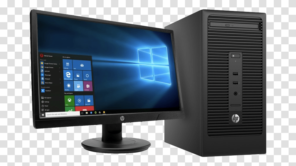 Desktop Pc Pc Hp 280, Monitor, Screen, Electronics, Display Transparent Png