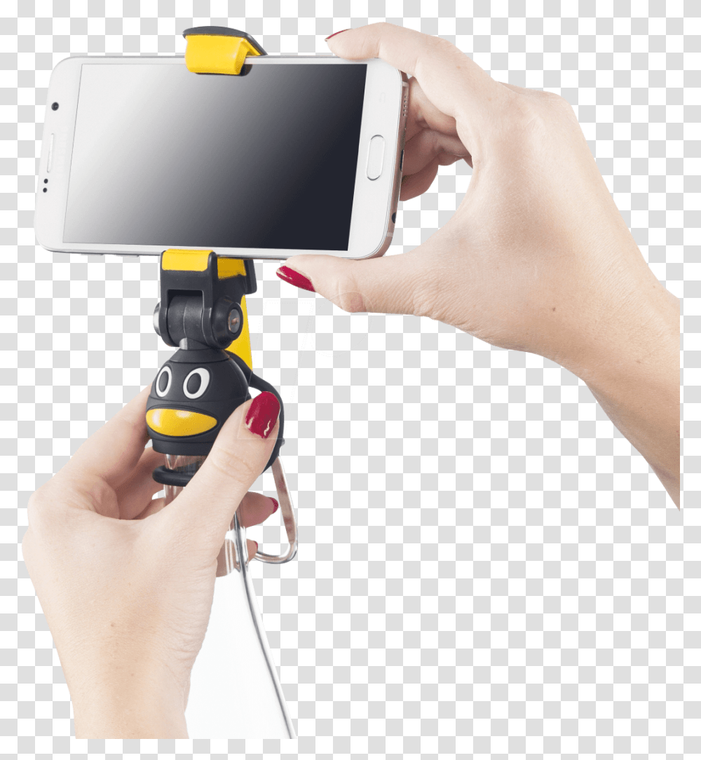 Desktopmobile Tripod Selfie Stick For Bottles Mantona, Person, Human, Blow Dryer, Appliance Transparent Png