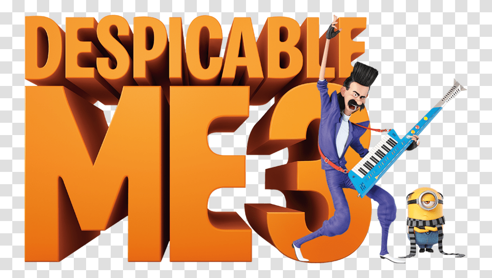 Despicable Me 3 Clipart Vector Library Download Film Poster, Person, Guitar, Leisure Activities, Musical Instrument Transparent Png