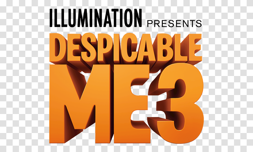 Despicable Me 3 Despicable Me 3 Logo, Word, Text, Number, Symbol Transparent Png