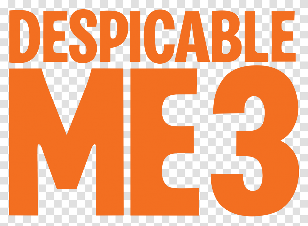 Despicable Me 3 Title, Word, Alphabet, Number Transparent Png