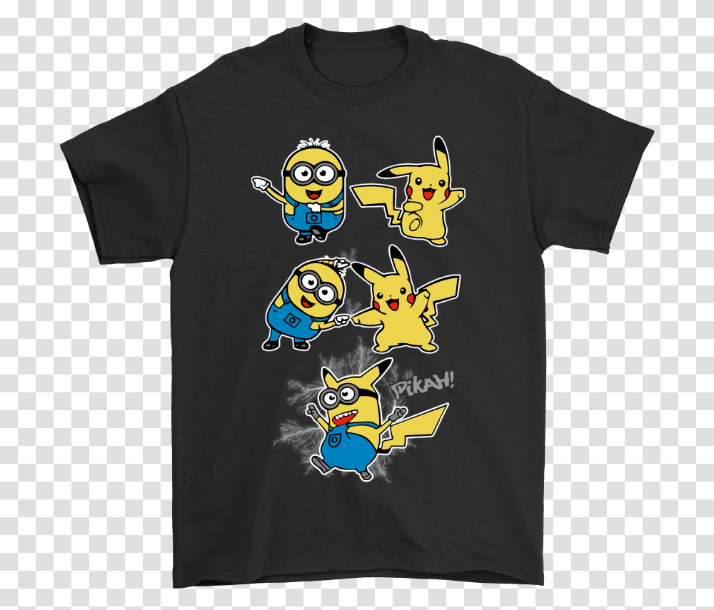 Despicable Me Minions And Pikachu Pokemon Fusion Shirts Childrens T Shirt, Apparel, T-Shirt, Cat Transparent Png