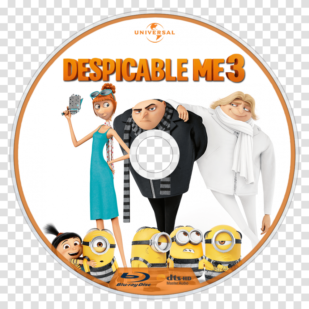 Despicable Me, Person, Human, Disk, Dvd Transparent Png