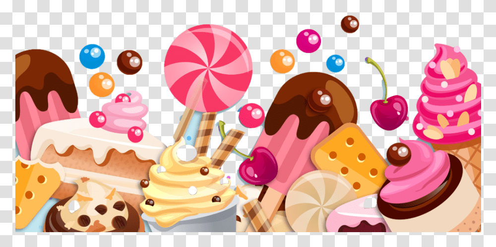 Dessert Clipart Border Happy Birthday Wishes Chachu, Cream, Food, Sweets, Ice Cream Transparent Png