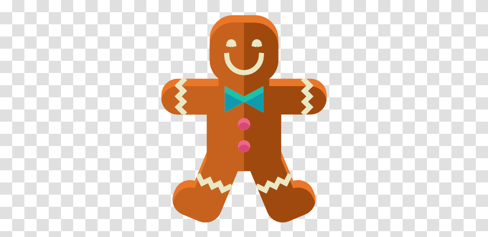 Dessert Gingerbread Man Sweets Icon Flat Christmas Icons, Cookie, Food, Biscuit, Plant Transparent Png
