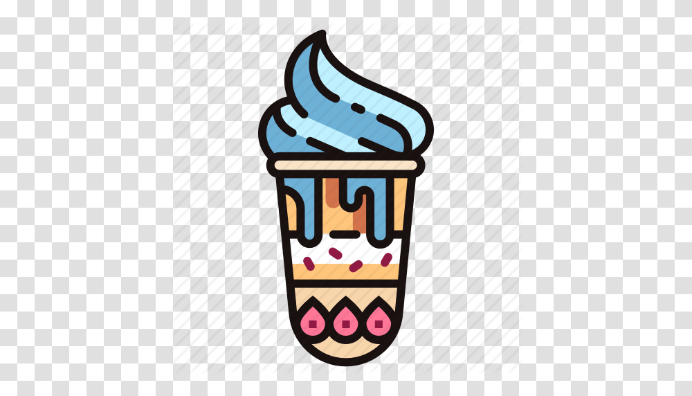 Dessert Ice Cream Icecream Refreshment Sundae Sweet Tasty Icon, Food, Logo, Pillar Transparent Png