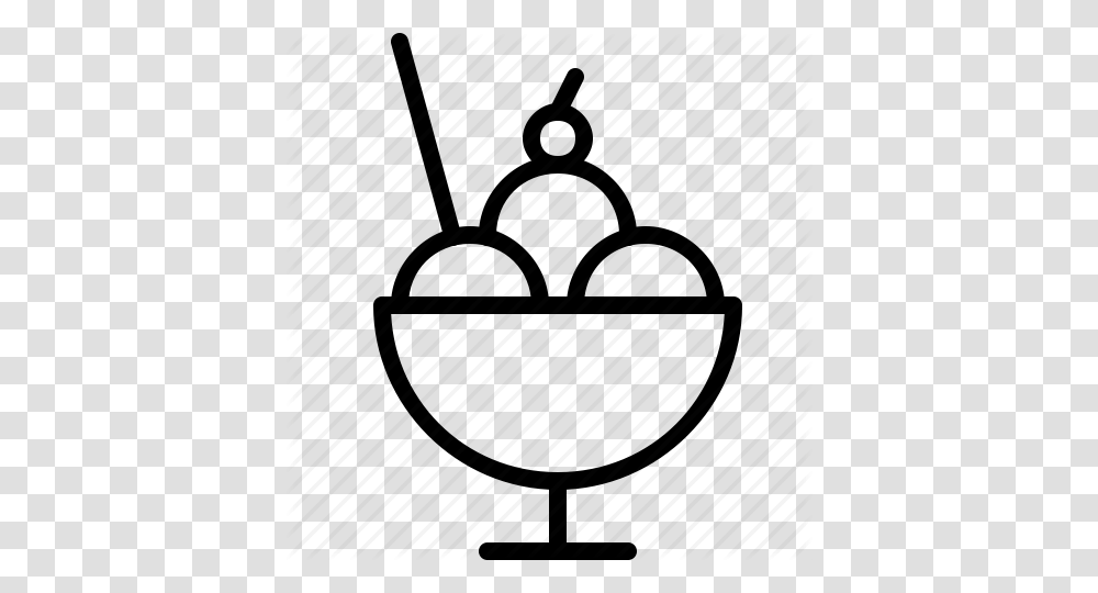 Dessert Icecream Line Icon, Lantern, Lamp, Silhouette, Sphere Transparent Png