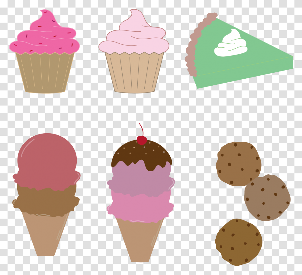 Dessert Montage Clip Arts Ice Cream And Cookies Clip Art, Food, Creme, Sweets, Confectionery Transparent Png