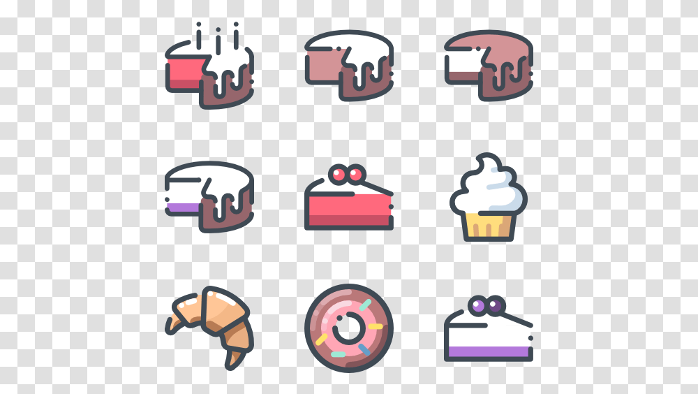 Desserts Board Game Icons, Label, Coil Transparent Png