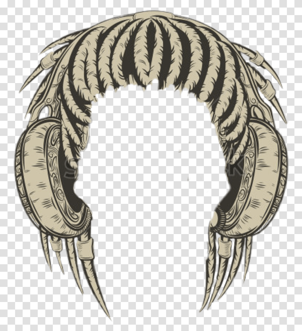 Dessin Dreadlocks Dread Head Skull, Bronze, Zebra, Wildlife, Mammal Transparent Png