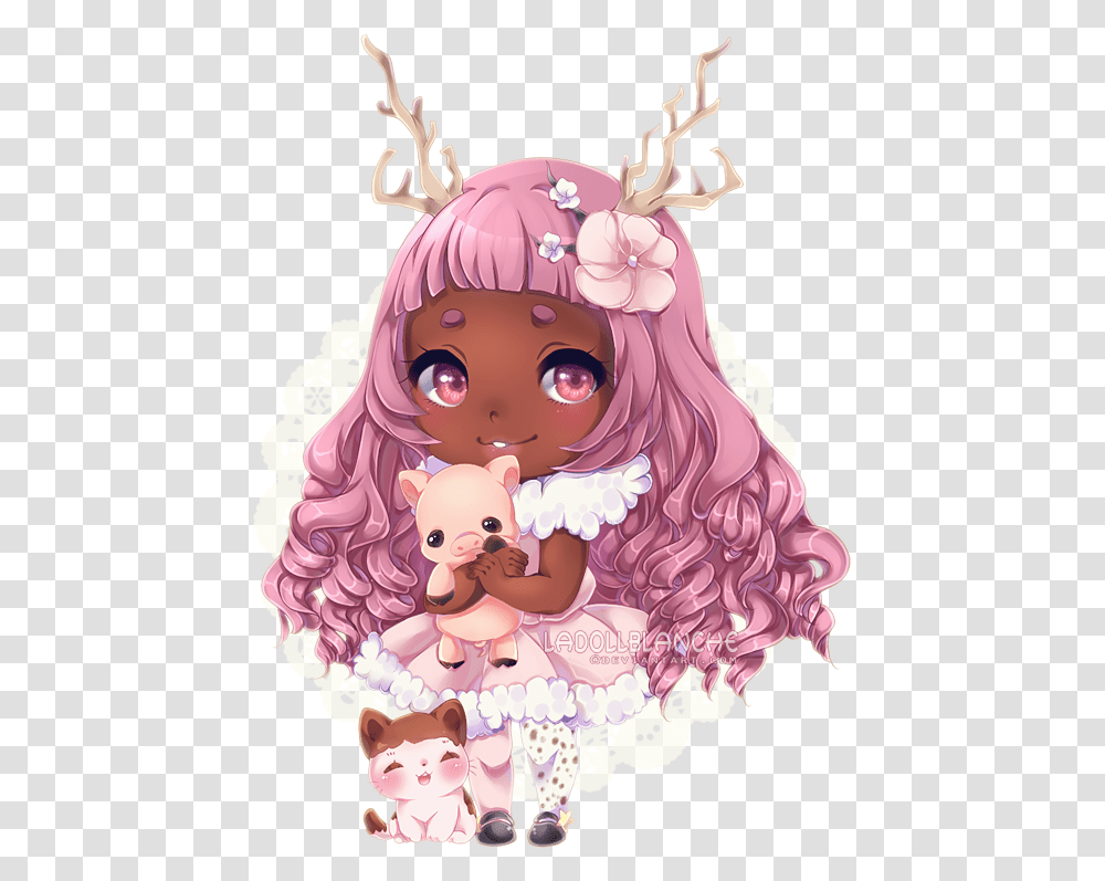 Dessin Kawaii Fille Animaux, Doll, Toy Transparent Png
