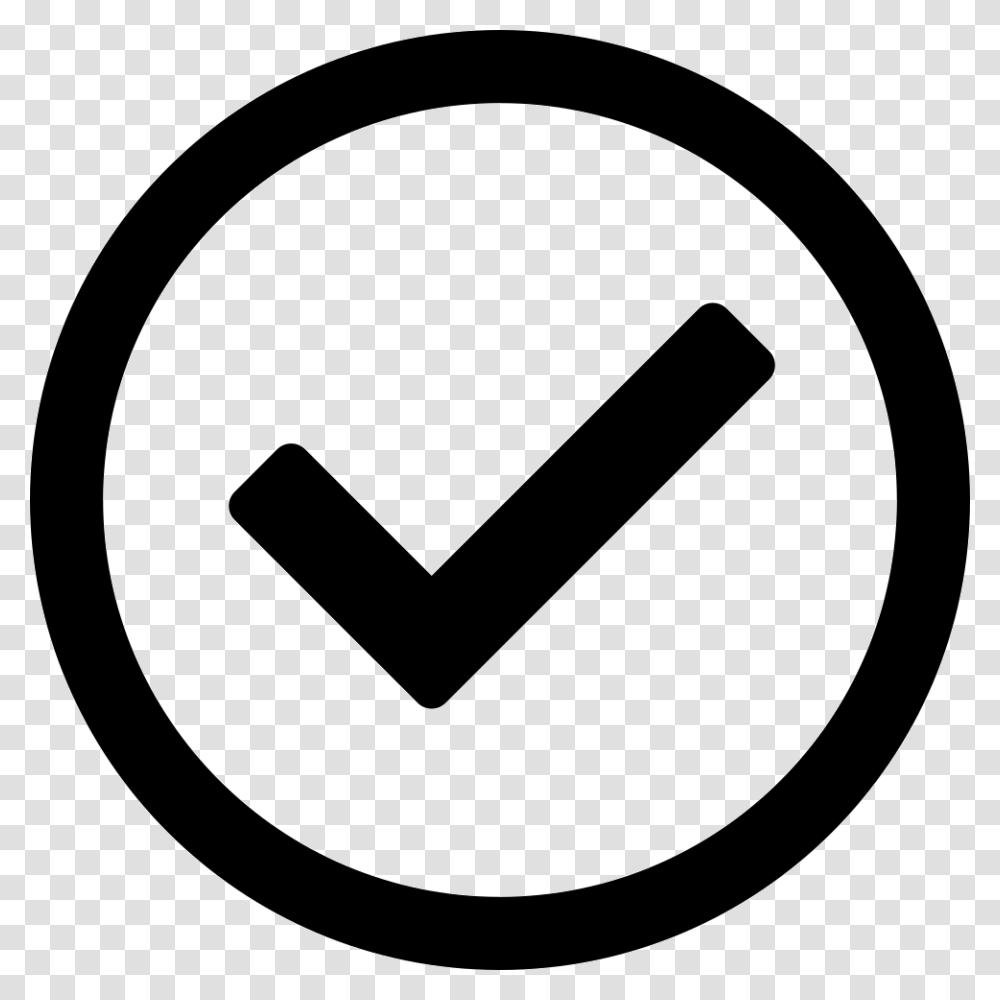 Detail Check Comments Check Mark In Circle Icon, Sign, Road Sign, Tape Transparent Png
