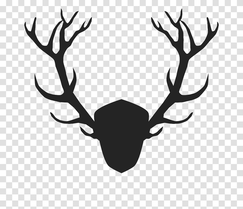 Detailed Antler Silhouette Stamp Antler Rubber Stamps Stamptopia, Stencil Transparent Png