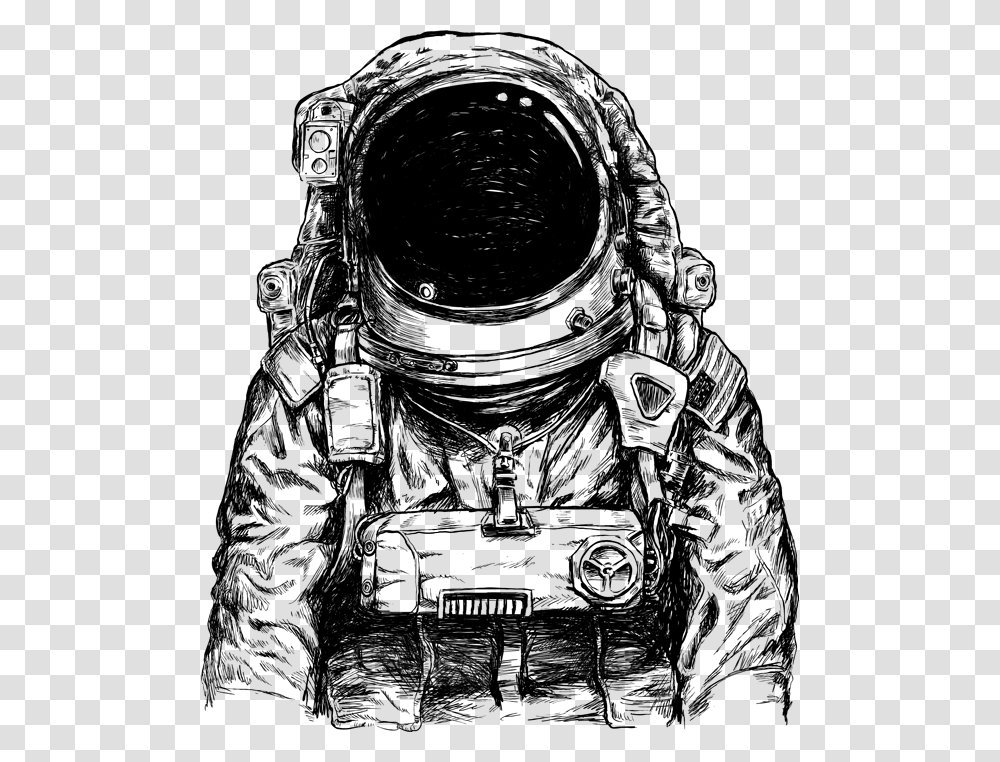 Detailed Pencil Drawing Of Astronaut Suit Monkey Astronaut, Plot, Outdoors, Silhouette Transparent Png