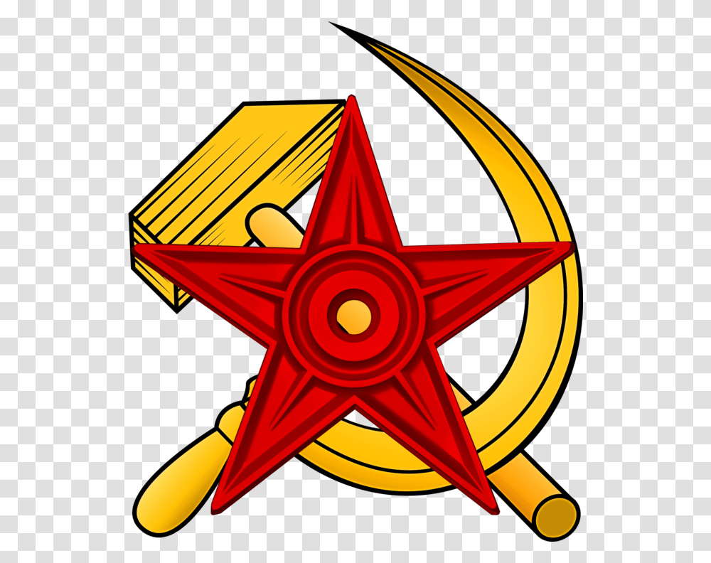 Detailed Sickle And Hammer, Star Symbol, Arrow, Logo Transparent Png