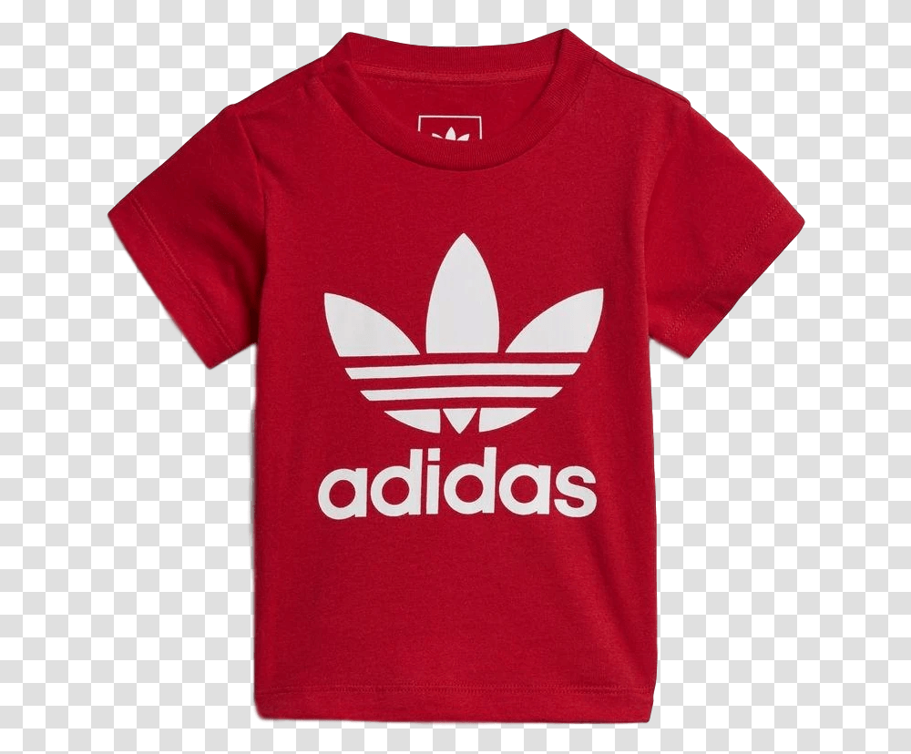 Details About Adidas Originals Toddler Trefoil Tee Red White Adidas Originals Logo, Clothing, Apparel, T-Shirt, Sleeve Transparent Png