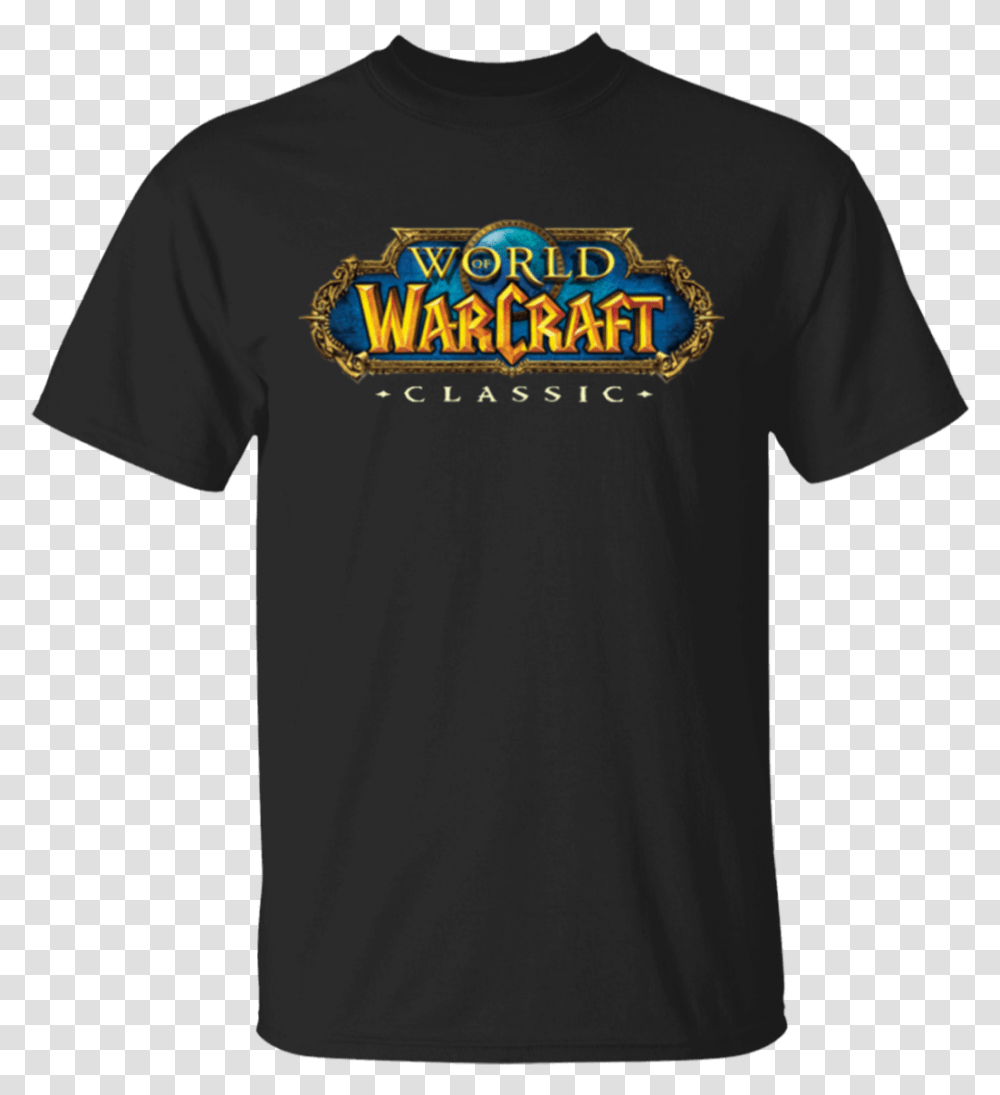 Details About Black World Of Warcraft Classic Wow Game Logo Men's S 6xl Us 100 Cotton, Clothing, Apparel, T-Shirt, Person Transparent Png