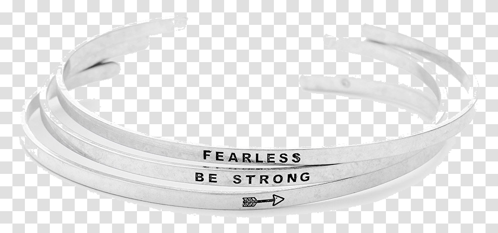 Details About Fearless Be Strong Arrow Bracelet Set Solid, Text, Accessories, Accessory Transparent Png