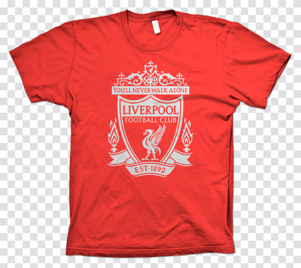 Details About Liverpool Logo Red T Shirtstickers Football T Shirt, Clothing, Apparel, T-Shirt, Plant Transparent Png