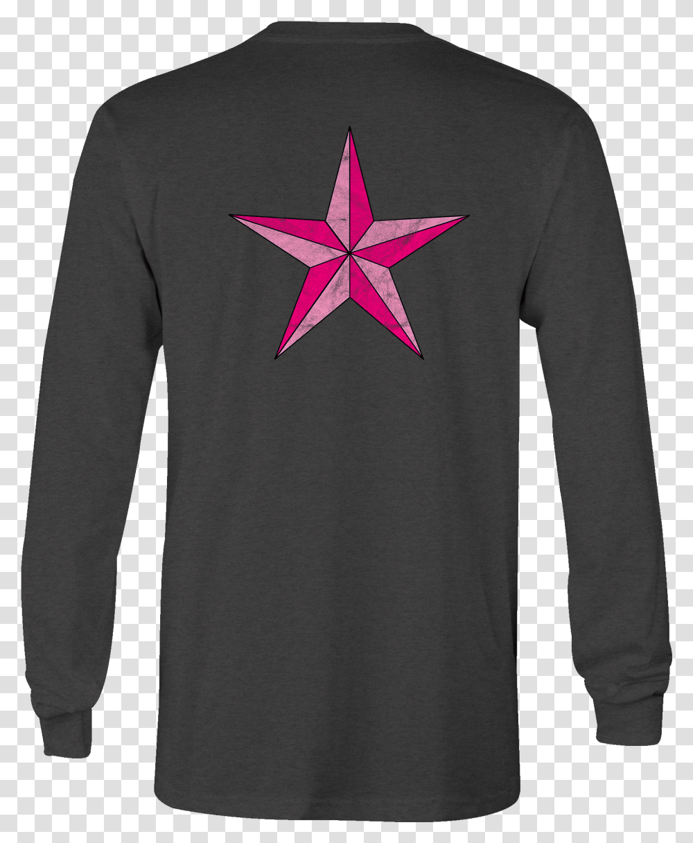 Details About Long Sleeve Tshirt Pink Nautical Star For Women, Clothing, Apparel, Symbol, Star Symbol Transparent Png