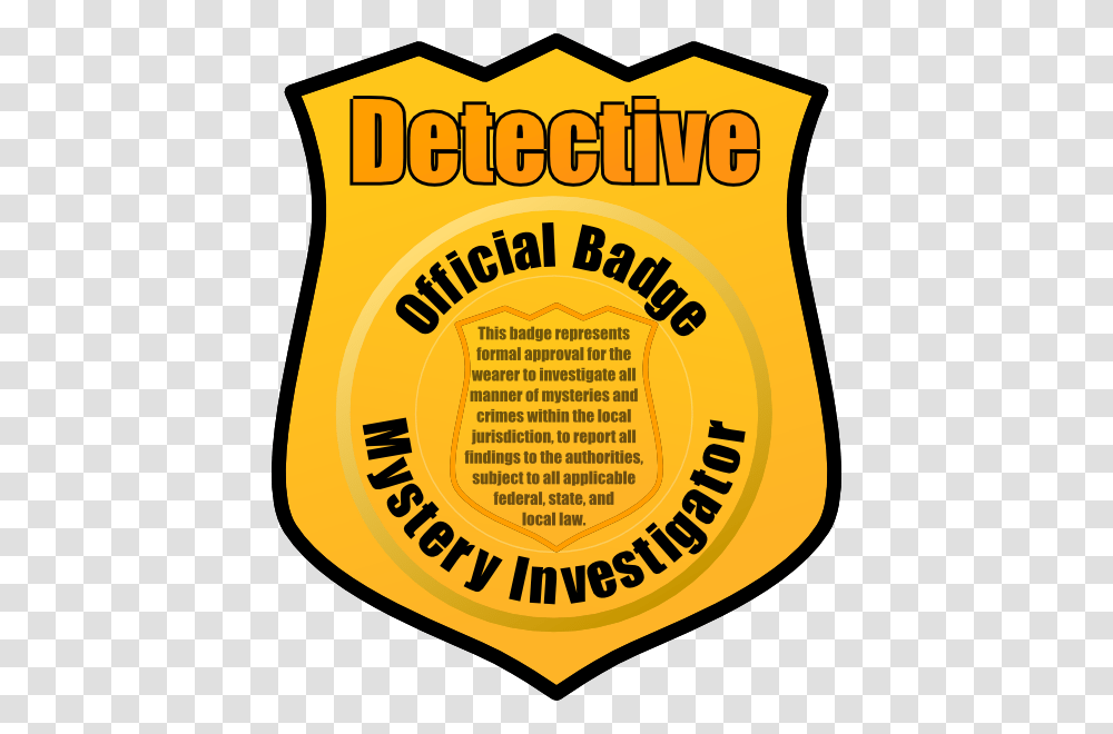 Detective Badge Clip Art, Label, Word, Logo Transparent Png