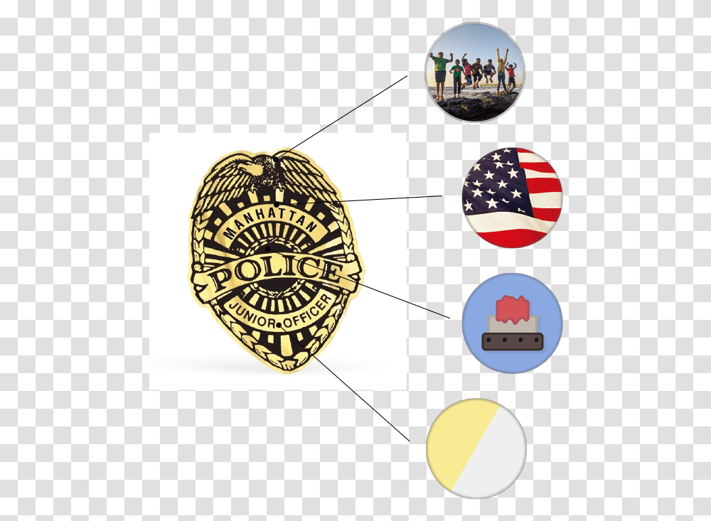 Detective Badge Police Officer Badge Sticker, Person, Human, Logo Transparent Png