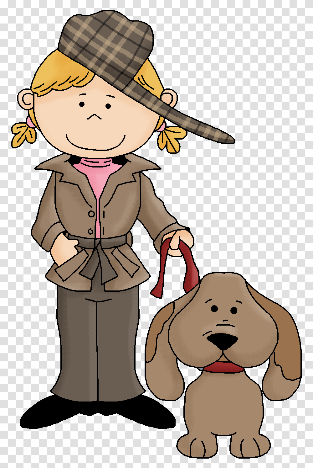 Detective Clipart Street Close Reading Magnifying Glass, Hat, Apparel, Person Transparent Png