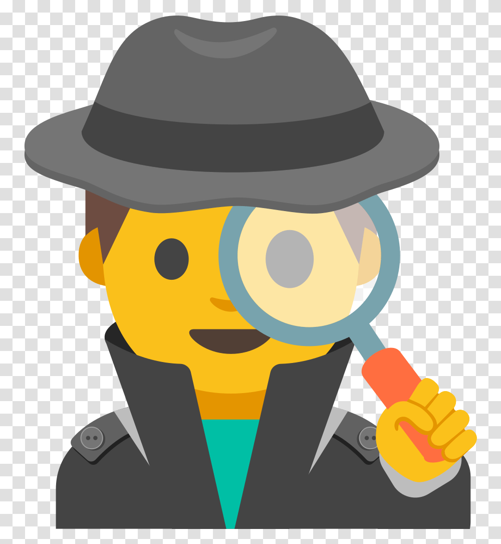 Detective Emoji Android, Magnifying, Apparel Transparent Png
