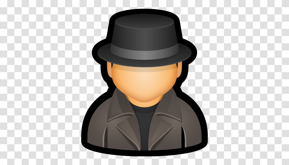 Detective Enforcer Law Police User Icon, Person, Hat, Sun Hat Transparent Png