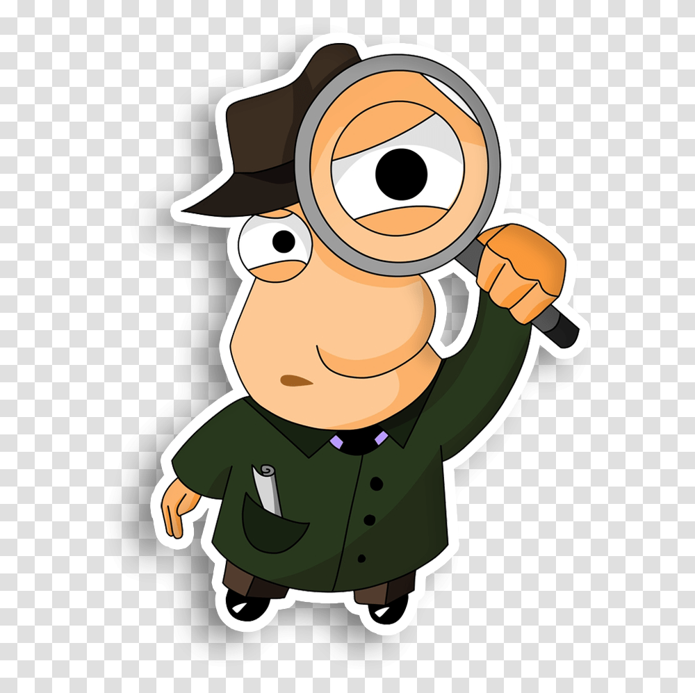 Detective Glass Magnifying Private Investigator, Apparel, Head Transparent Png