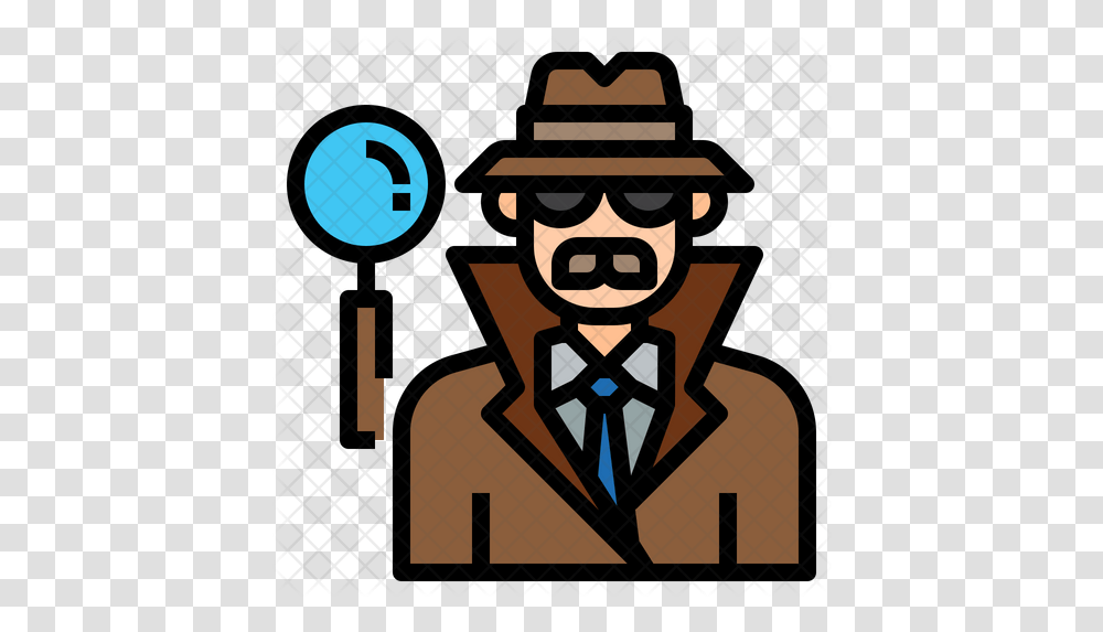 Detective Icon Clip Art, Poster, Advertisement, Text, Clothing Transparent Png