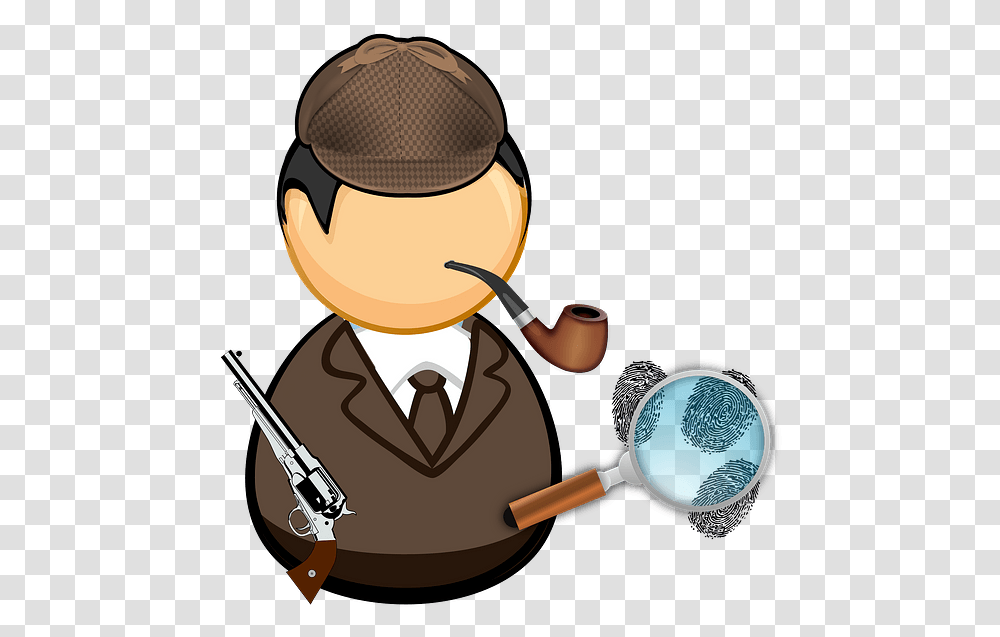 Detective Icon, Smoke Pipe, Leisure Activities, Rattle, Magnifying Transparent Png