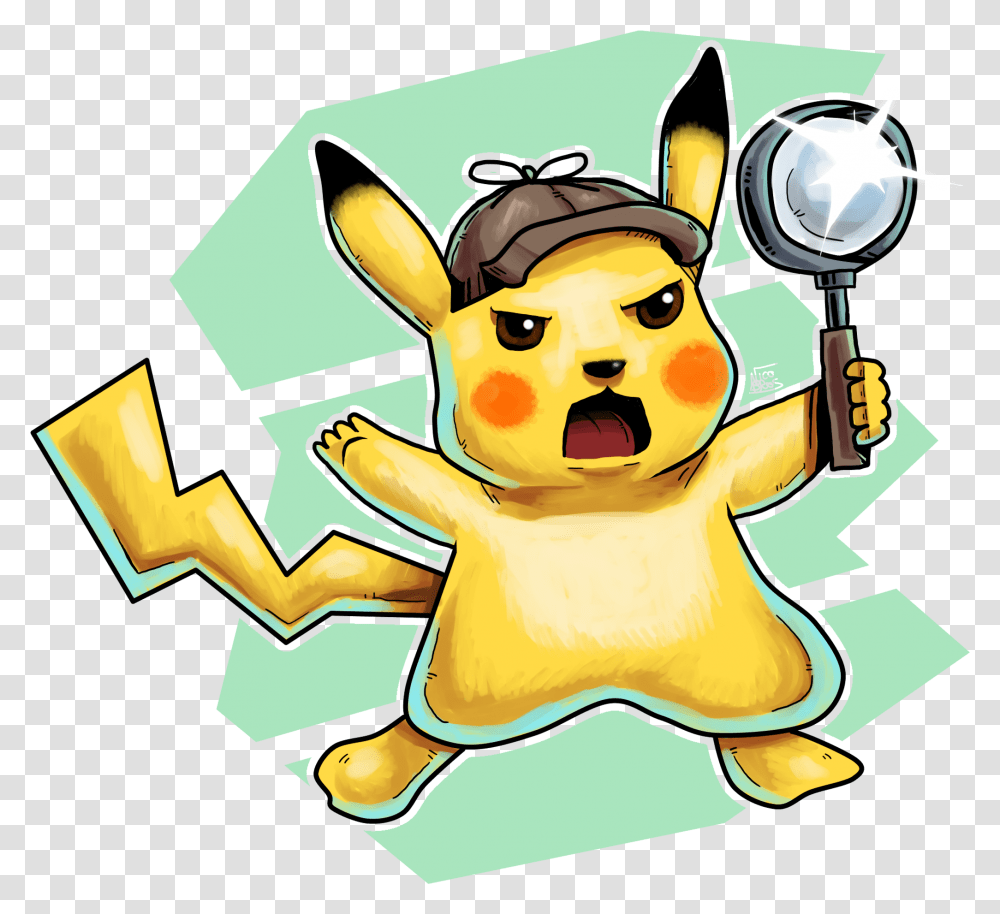 Detective Pikachu By Nicobros Cartoon, Symbol, Light, Toy Transparent Png