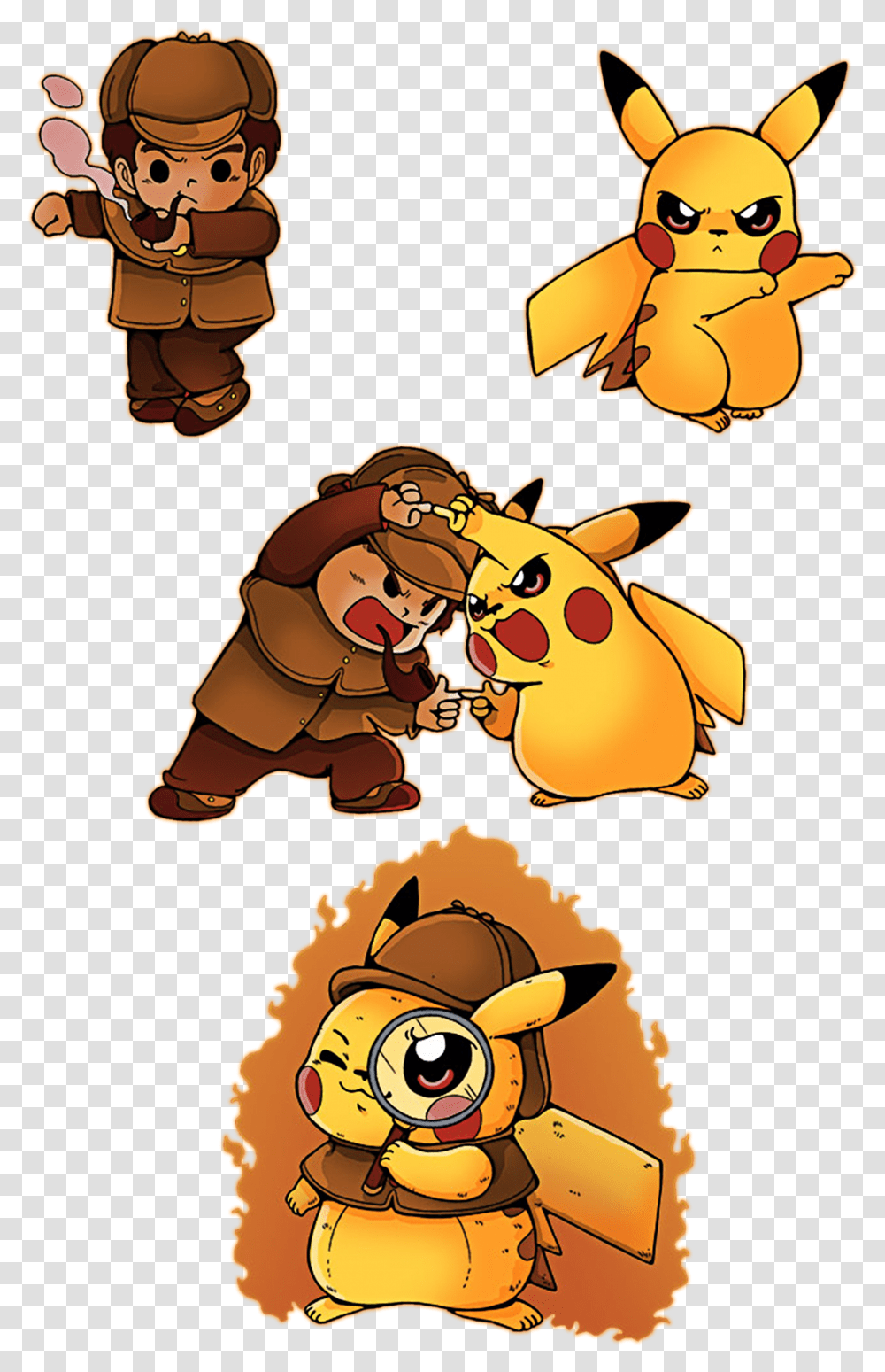 Detective Pikachu Fusion Shirt Cartoon, Poster, Advertisement, Graphics, Super Mario Transparent Png