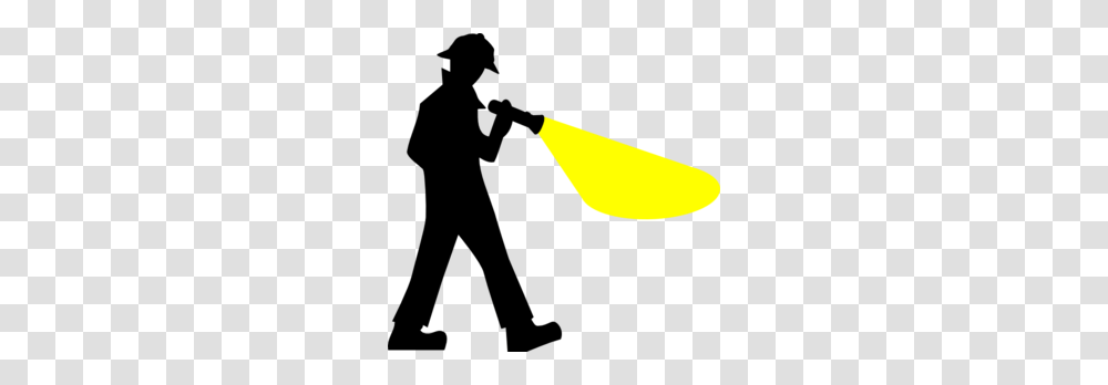 Detective With Flashlight Silhouette Clip Art, Lighting, Lamp, Spotlight, LED Transparent Png