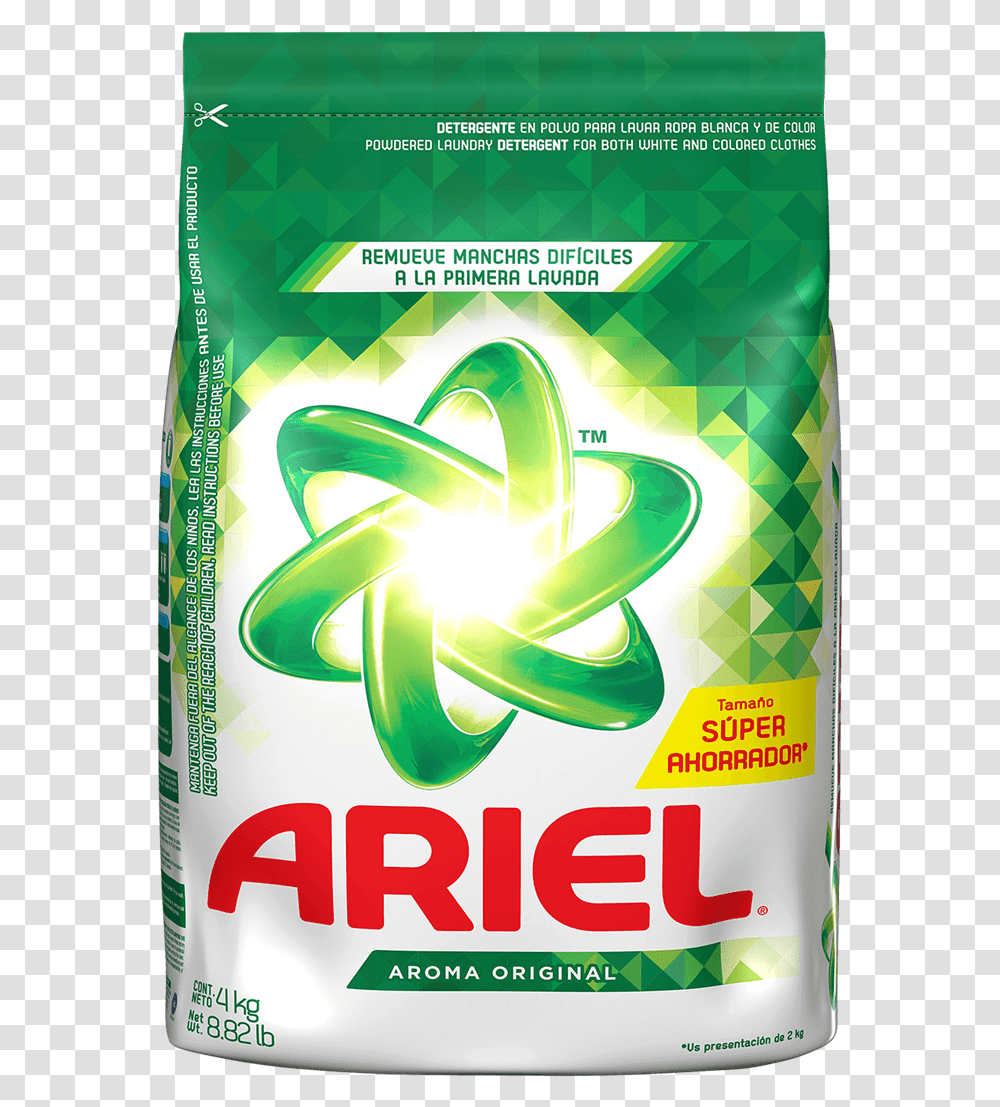 Detergente Ariel Polvo 4kg Ariel Detergent, Poster, Advertisement, Flyer, Paper Transparent Png