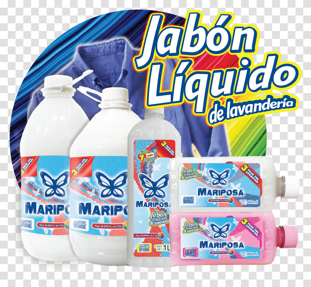 Detergente Mariposa, Bottle, Plastic, Dairy Transparent Png