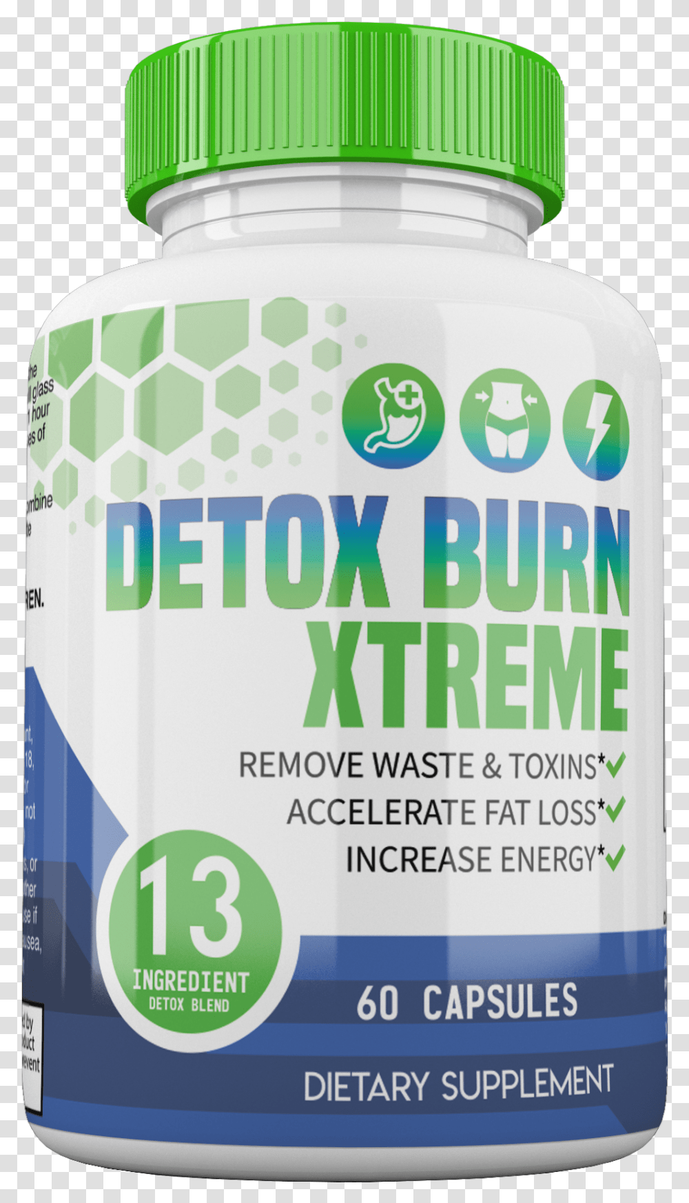 Detox Burn Extreme Detox, Bottle, Plant, Beverage Transparent Png