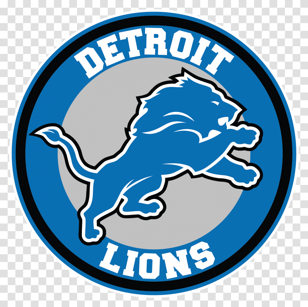Detroit Lions Circle Logo, Label, Sticker Transparent Png
