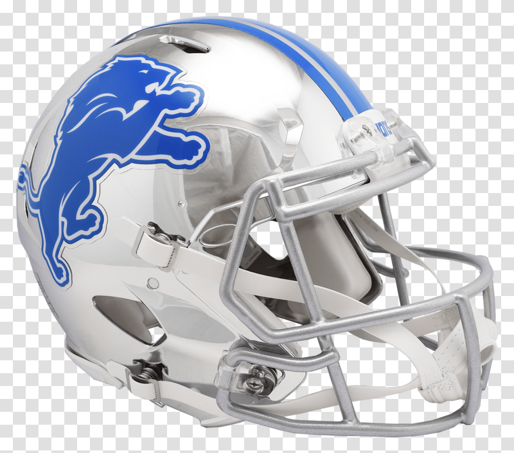 Detroit Lions Cowboys Chrome Helmet Authentic, Apparel, Football, Team Sport Transparent Png