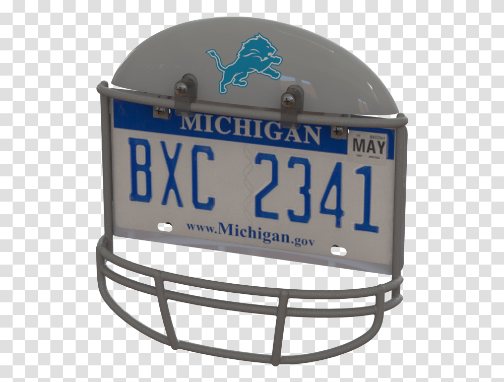Detroit Lions Helmet Frame Michigan License Plate, Vehicle, Transportation, Wristwatch Transparent Png