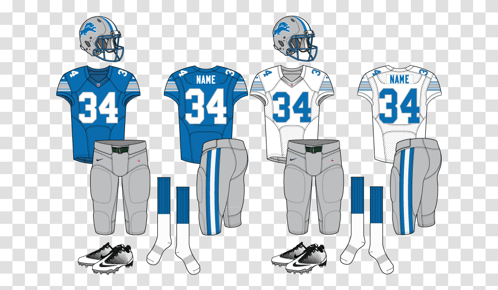 Detroit Lions Helmet Jacksonville Jaguars Concept Uniforms, Shoe, Shirt, Person Transparent Png